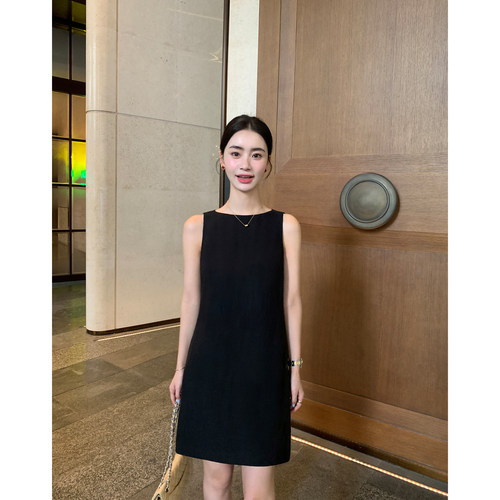 Maven Lin 极简知性|重磅1OO亚麻背心短裙女气质宽松无袖连衣裙