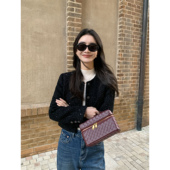 现货7.5折 Maven Lin 星闪细纱珠小香风外套肌理感粗花呢上衣