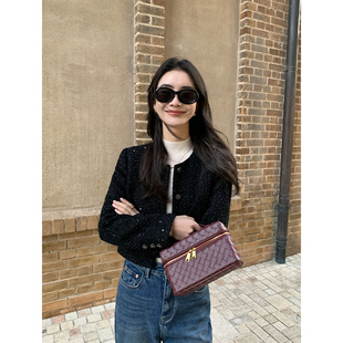 Maven Lin【现货7.5折】星闪细纱珠小香风外套肌理感粗花呢上衣