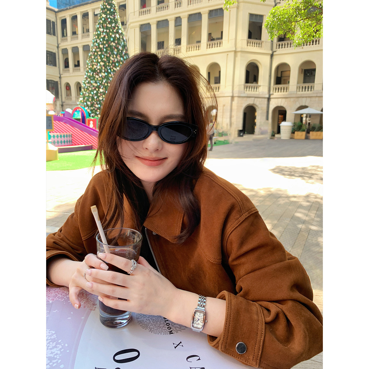 Maven Lin柔雾质感 臻选奢级羊皮革夹克女高级通勤反绒面皮衣外套