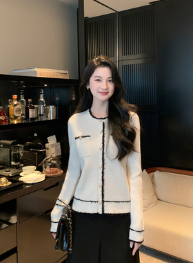 Maven Lin 矜贵千金 1OO羊毛小香风毛衣外套女优雅软糯针织开衫