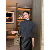 Maven 针织打底衫 Lin 实穿主义_1OO羊毛高领毛衣女气质通勤长袖