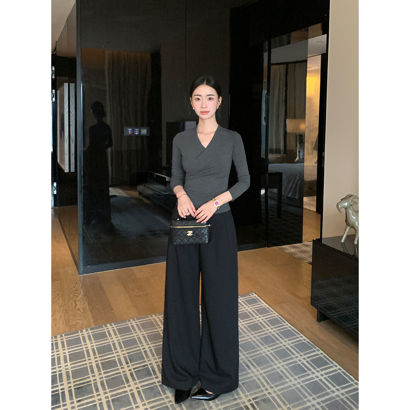 Maven Lin【现货7折】飒美职场 高级感阔腿西装裤宽松通勤直筒裤