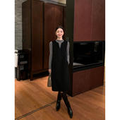 Maven 背心裙女气质双面毛呢连衣裙 1OO羊毛V领无袖 Lin 优雅映现