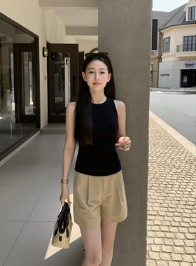 Maven Lin 高弹精梳棉基础款工字背心吊带女外穿修身显瘦无袖上衣