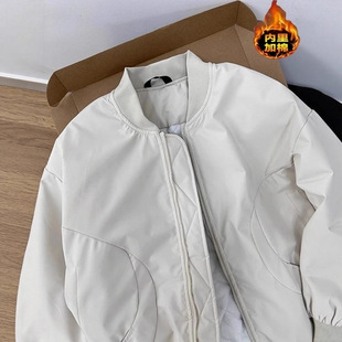 美式飞行夹克套装男士开春穿搭翻领棒球服男款外套简约款轻奢休闲