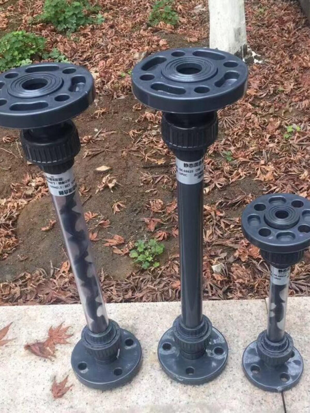 法兰式管道混合器 UPVC材质透明和灰色 静态管道混合器 法兰连接图片