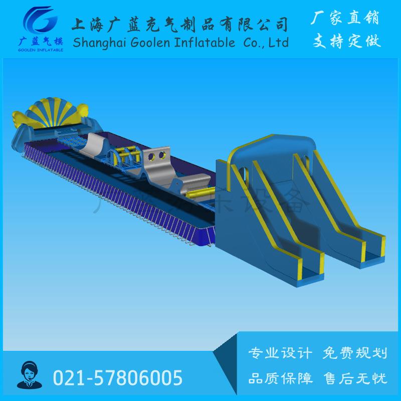 水上闯关设备！充气水上冲关设计大型水上漂浮闯关设备水上乐园图片