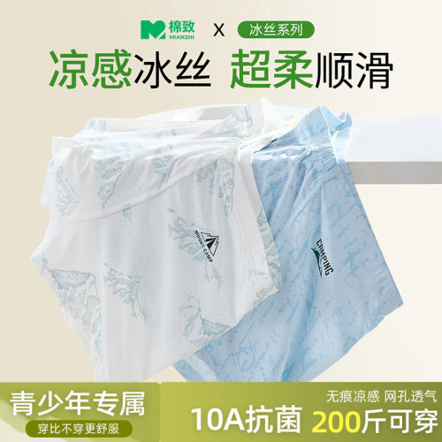 棉致青少年内裤男生冰丝莫代尔