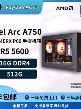 A750+5600网游RGB小钢炮便携机箱高性能DIY游戏生产力电脑主机