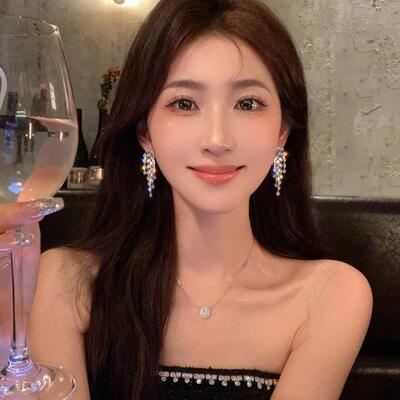 MaisonCleo韩系网红闪钻流苏耳环