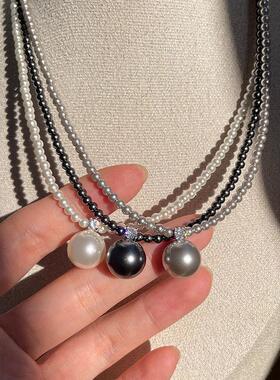 MaisonCleoS925纯银珍珠锁骨链