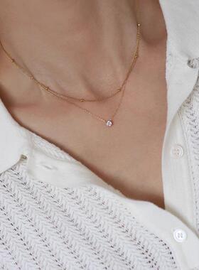 MaisonCleo双层轻奢小众锁骨链