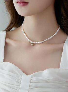 MaisonCleo法式珍珠纯银锁骨链