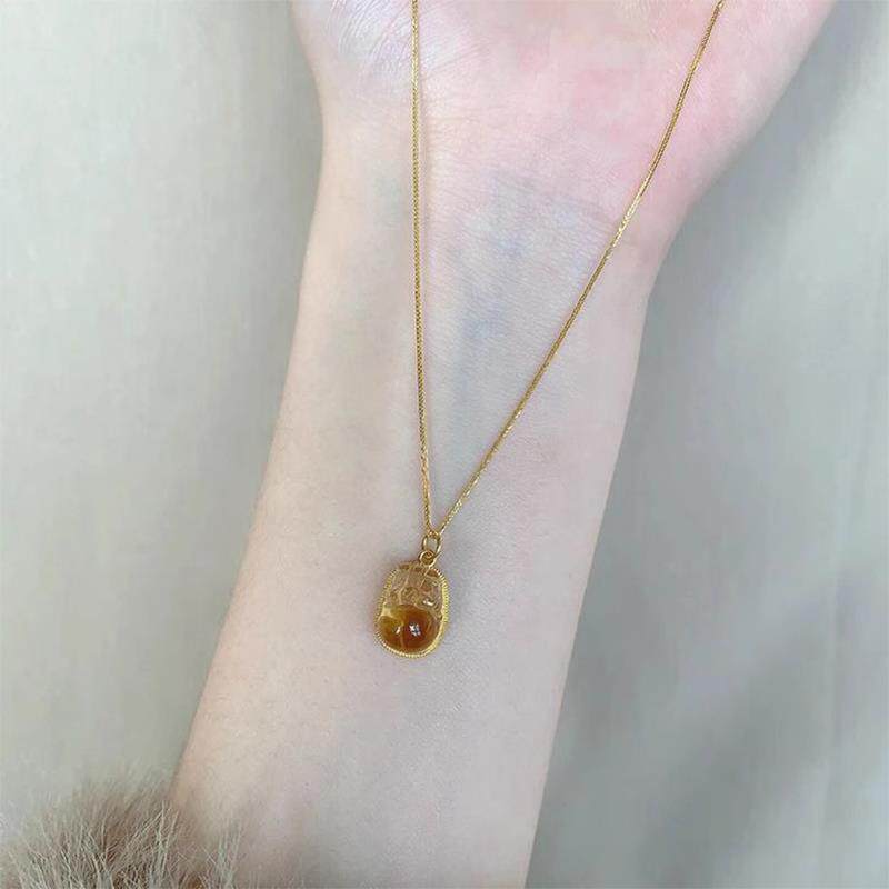 MaisonCleo「轻盈时光」芒果晶貔貅项链女精致立体吞金兽平安吊坠
