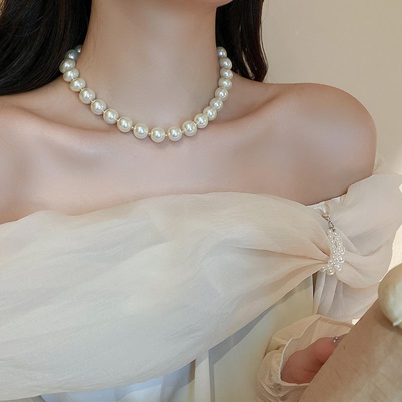 MaisonCleo高级感法式复古珍珠串珠项链时尚小众气质网红毛衣锁骨