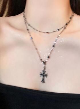 MaisonCleo双层叠戴十字架项链