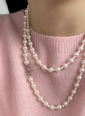 MaisonCleo轻奢超长珍珠毛衣链