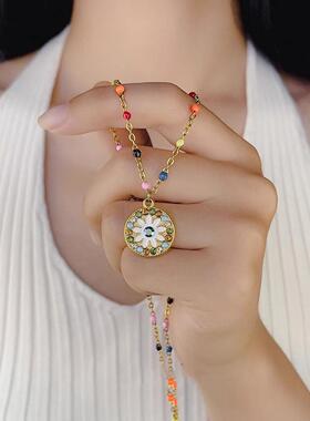法式波西米亚复古小众锁骨链