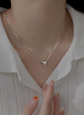 MaisonCleoS925银爱心锁骨链