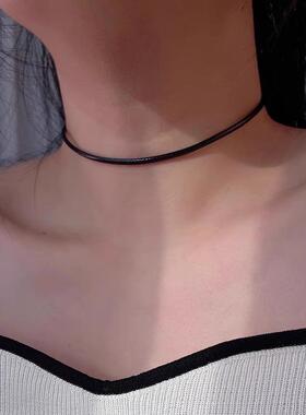 MaisonCleoS925纯银黑色锁骨链