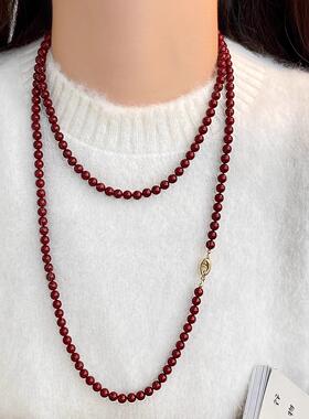 MaisonCleo轻奢珍珠毛衣链新年