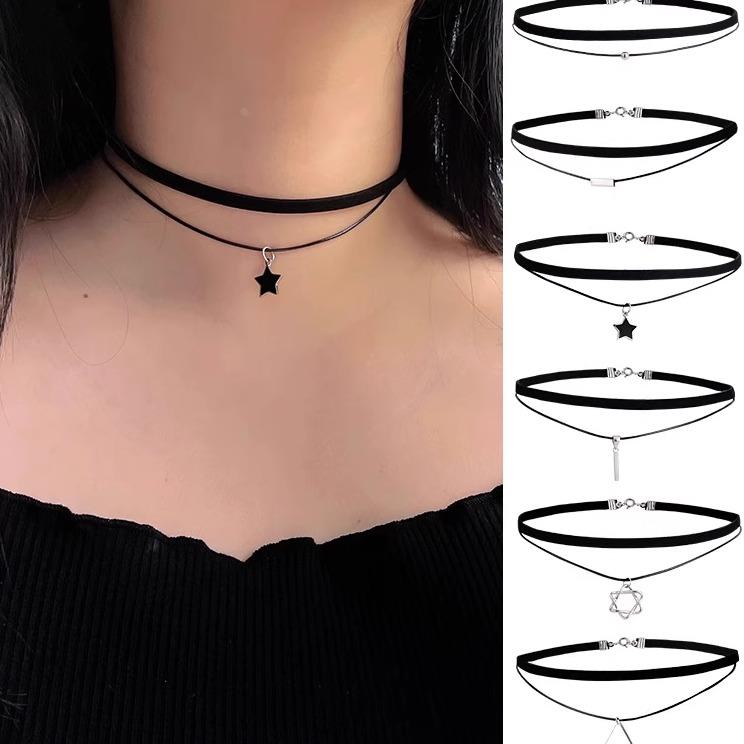 MaisonCleo「温柔浪漫」s925纯银黑色双层choker脖颈链项圈项链