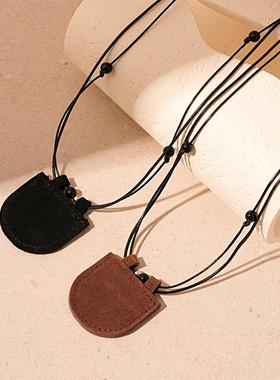 MaisonCleo复古人造皮革迷你小包包毛衣链时尚创意小众气质高级感