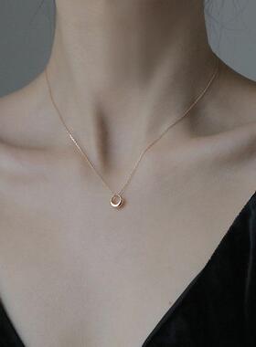 MaisonCleo新款几何圆圈锁骨链