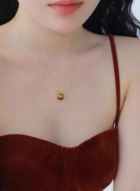 MaisonCleo天然虎眼石项链亮眼