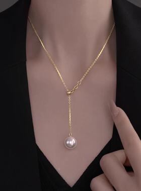 MaisonCleoS925纯银珍珠锁骨链