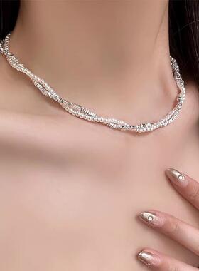 MaisonCleo轻奢珍珠双层锁骨链