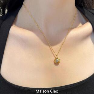 MaisonCleo「温柔雅意」气质镶锆石复古风项链女轻奢小众设计