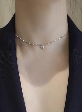 MaisonCleoS925纯银豆豆锁骨链