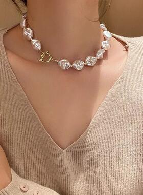 MaisonCleo巴洛克珍珠锁骨链