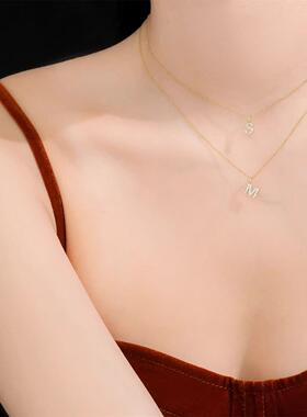 MaisonCleoS925银满钻字母链