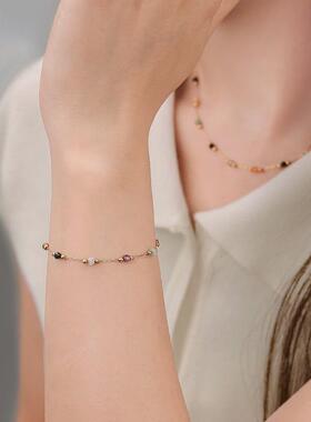 MaisonCleo天然石隔珠手链项链