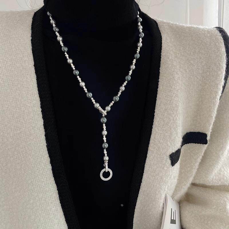 MaisonCleo「主打简约」秋冬珍珠长款双层项链女2026年新款毛衣链