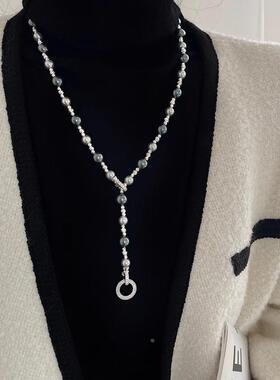 MaisonCleo珍珠双层毛衣链新款