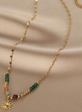 MaisonCleo小众太阳串珠锁骨链