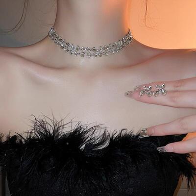 MaisonCleo水钻项链新娘晚礼服