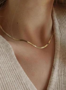 MaisonCleo2025新款轻奢颈链短款项链女刀片链欧美网叠戴设计