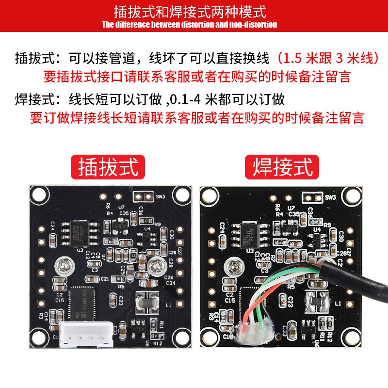usb工业摄像头720/1q080P无畸变500万模块人脸识别电脑相机免驱DF