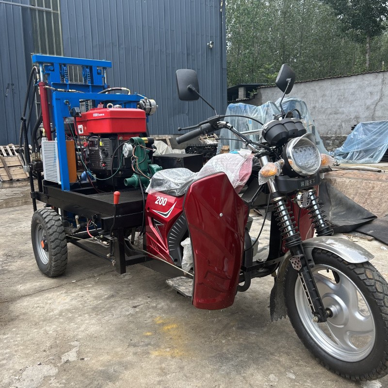 三轮车柴油打井机 农用柴油液压打井机 工地钻探机水井岩心钻机