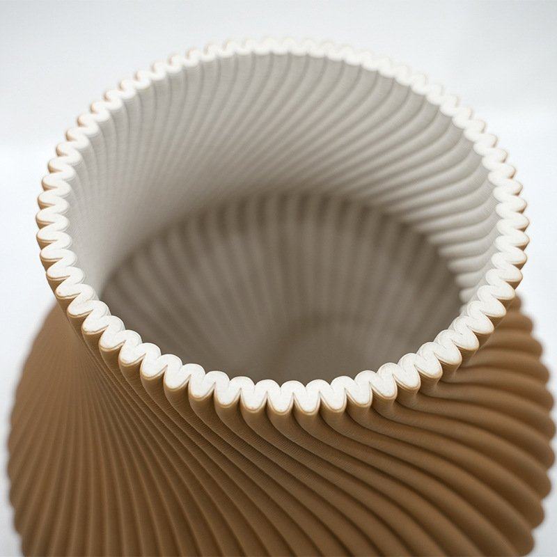 景德镇  竖楞烟囱型电镀金边陶瓷大花瓶摆件 客厅软装饰品花器,家居饰品,花瓶,淘宝优惠券,粉丝福利购,淘宝优惠卷