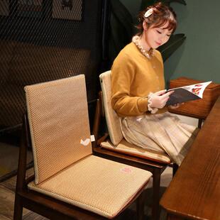 坐垫椅子垫记忆棉夏季凉席亚麻冰垫屁股垫办公室久坐加厚汽车凉垫