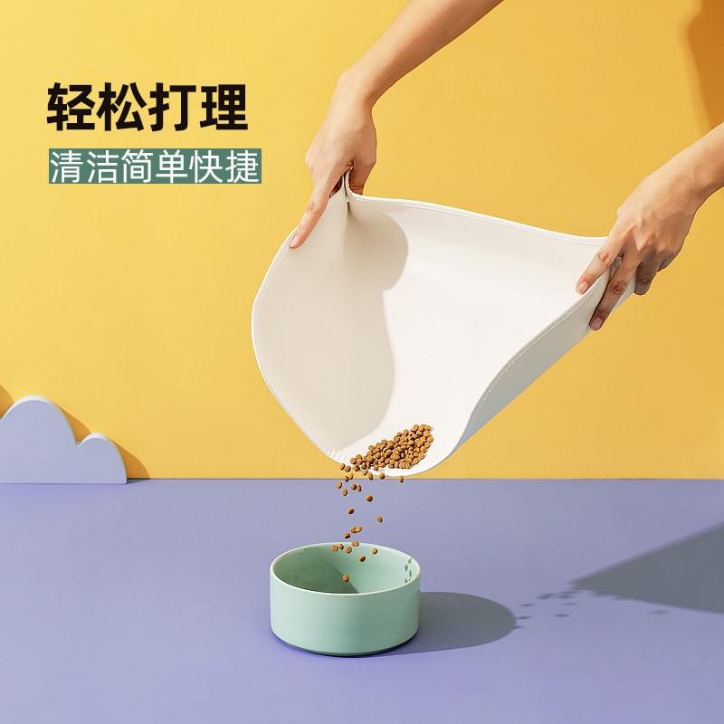 防洒餐垫宠物猫咪碗垫防水防油PU皮革猫碗狗碗 防滑垫大小号餐垫图片