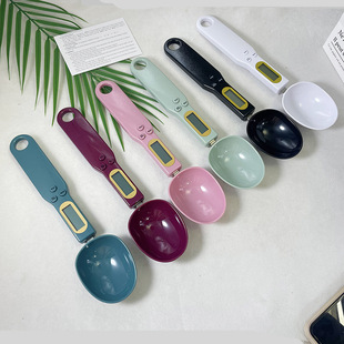 电子厨房称量勺秤手持配料秤500g0.1g称重量勺秤狗粮秤家用勺子秤