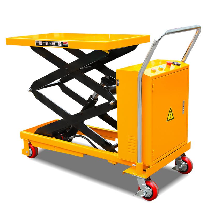 沪工电动液压升降平台车移动式升高车装卸车提升车小型简易