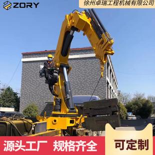 折臂吊厂家30吨折臂伸缩随车吊25吨液压支腿建筑施工吊机折叠臂吊